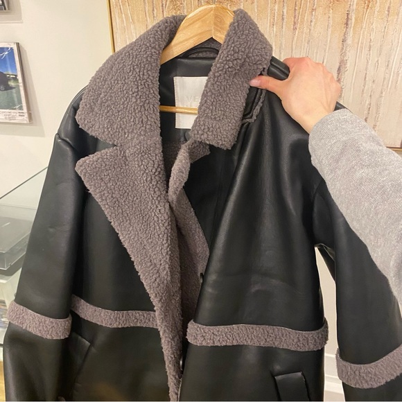 Faux shearling leather jacket NWOT - Picture 10 of 14